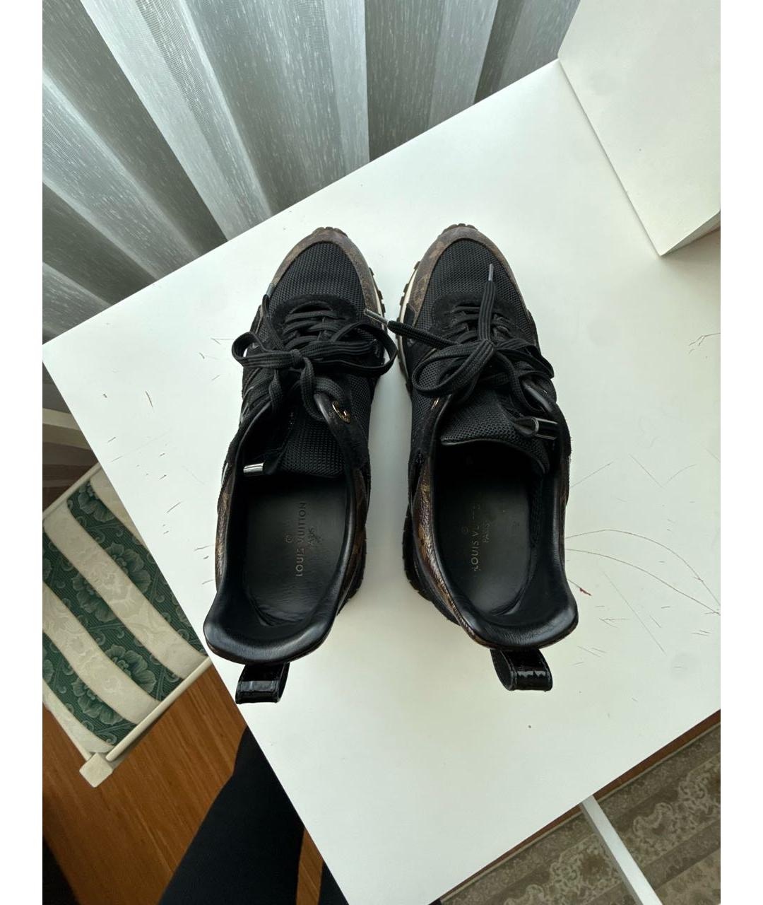 LOUIS VUITTON Коричневые кожаные кроссовки, фото 3