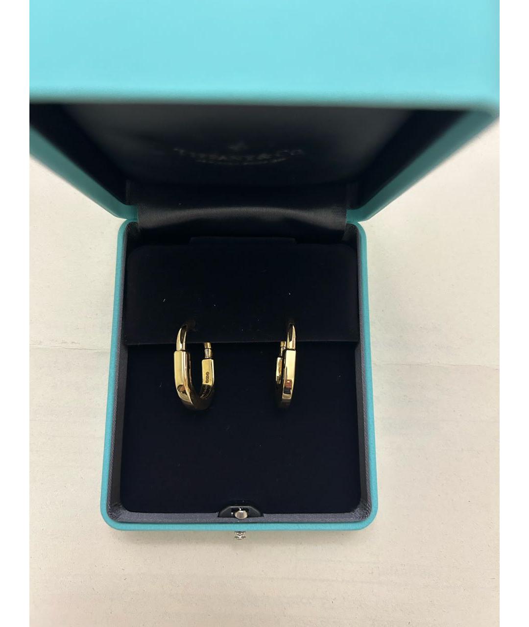 TIFFANY&CO Желтые серьги из желтого золота, фото 4