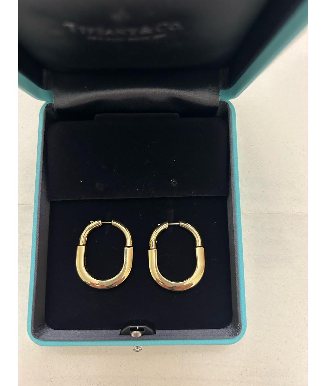 TIFFANY&CO Желтые серьги из желтого золота, фото 3
