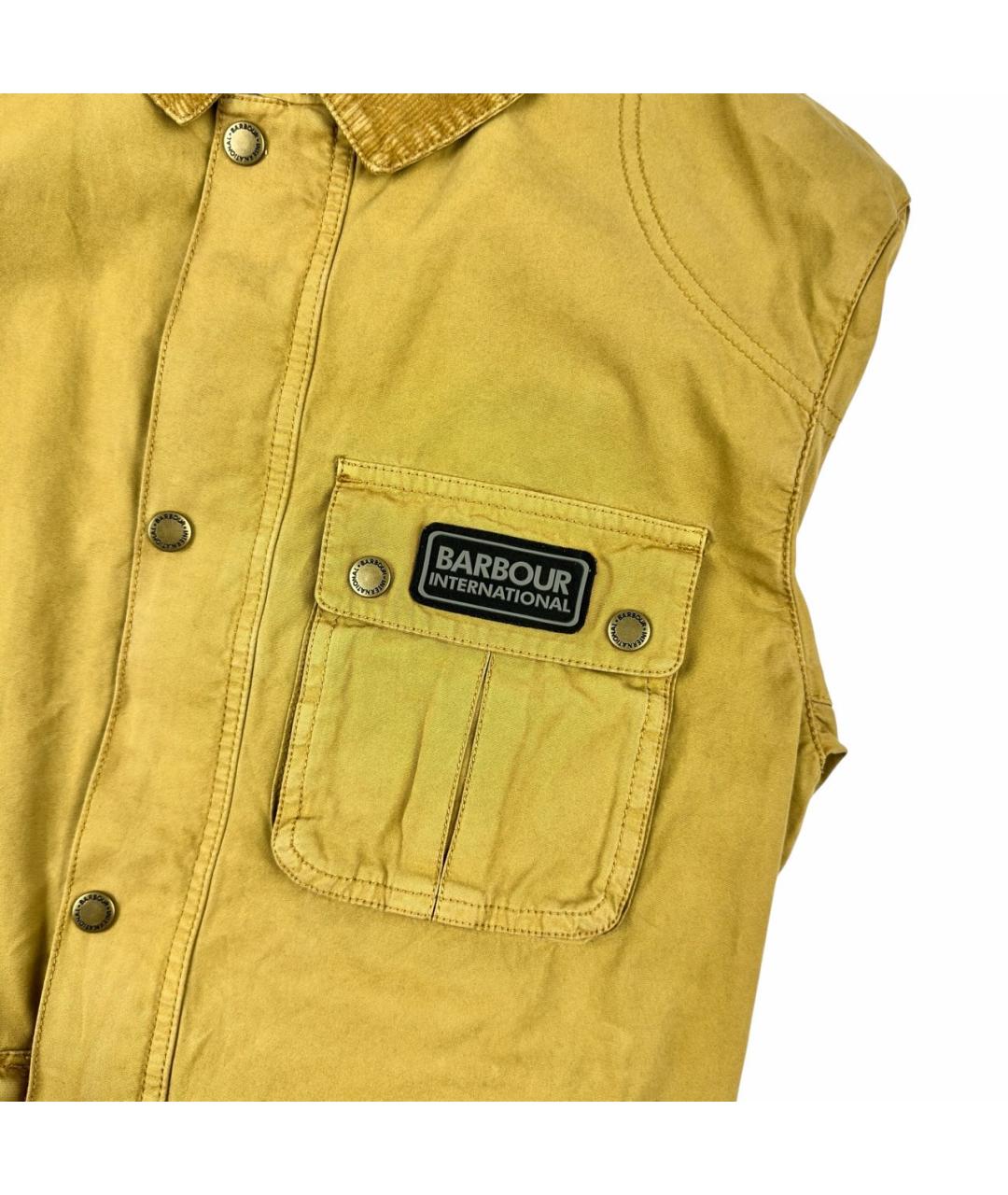 BARBOUR Горчичная хлопковая куртка, фото 8