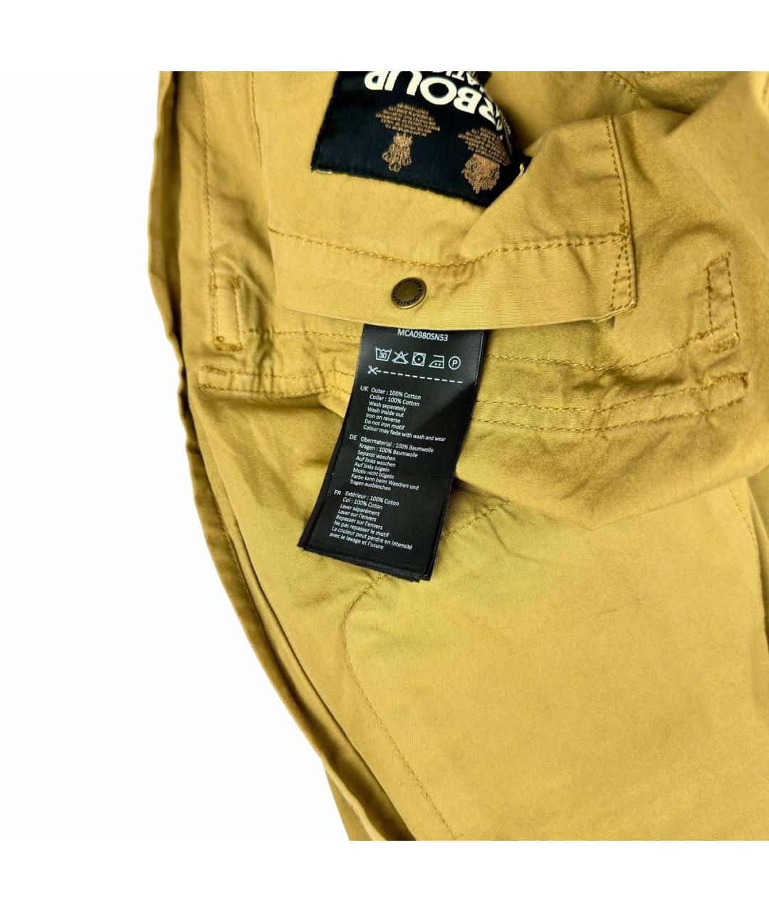BARBOUR Горчичная хлопковая куртка, фото 6