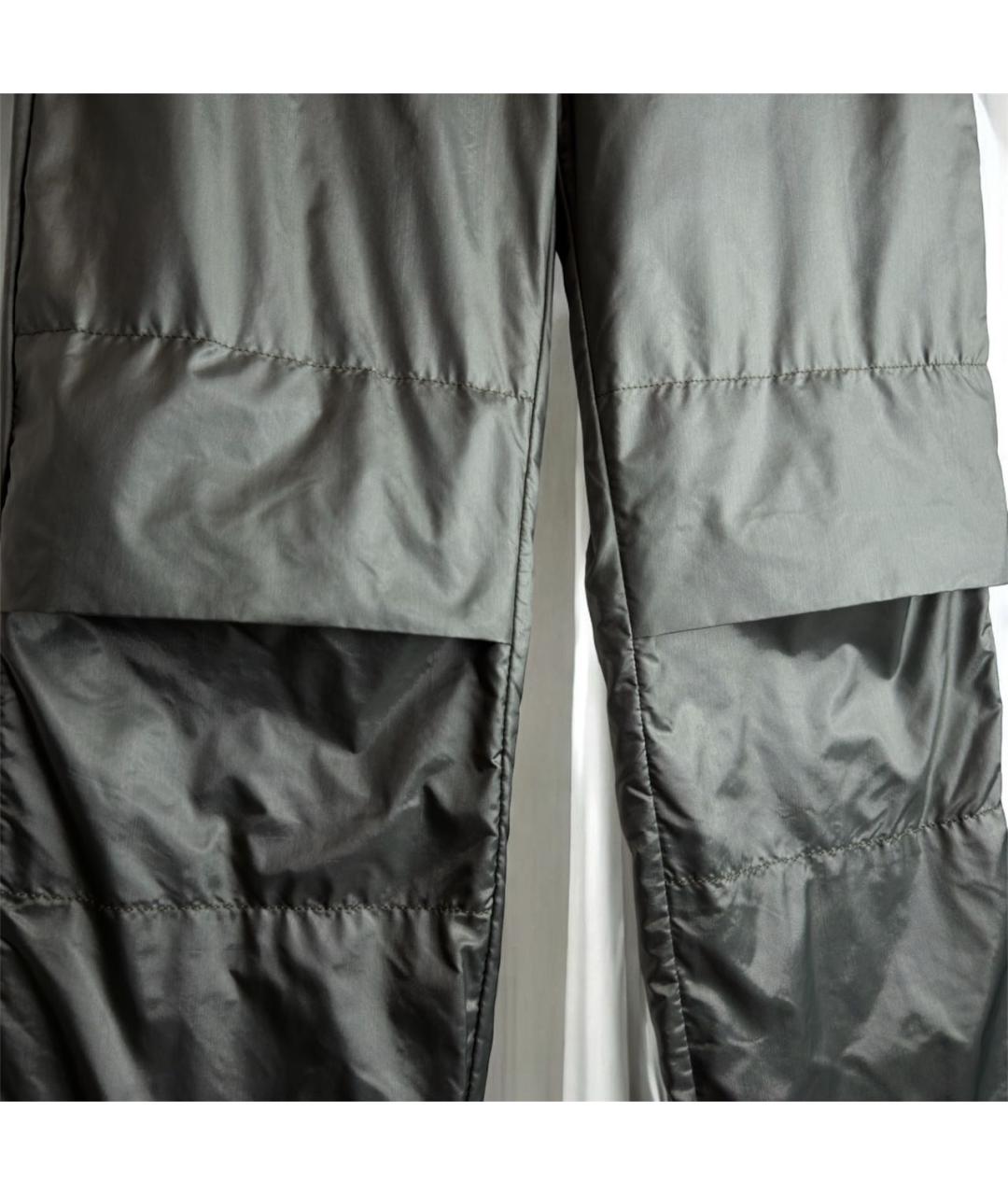 MONCLER GRENOBLE Хаки полиамидовые повседневные брюки, фото 3