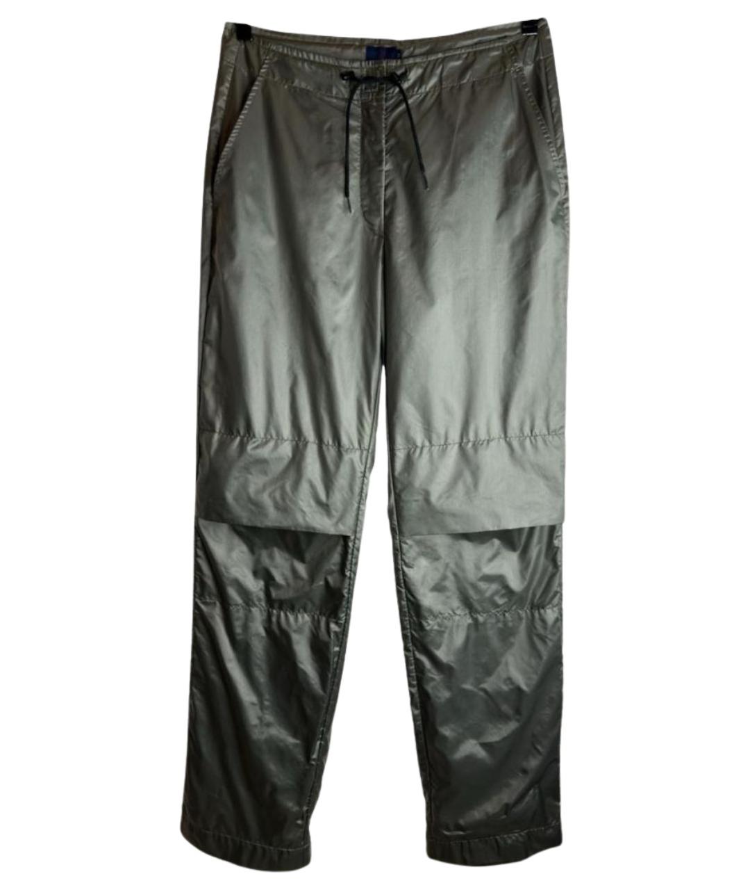 MONCLER GRENOBLE Хаки полиамидовые повседневные брюки, фото 1