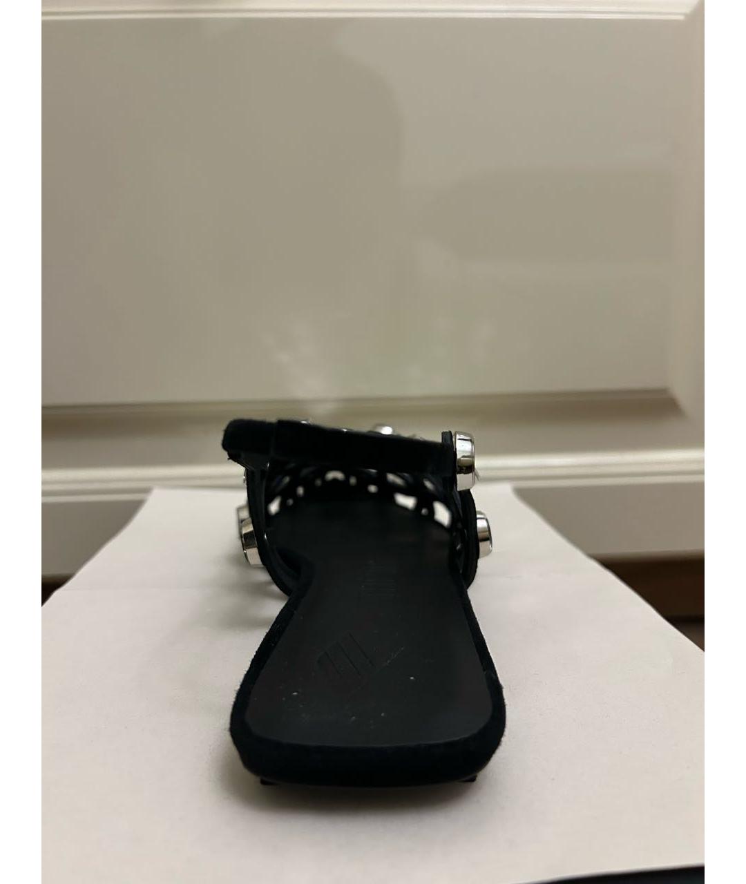 THE ATTICO Черные кожаные балетки, фото 4