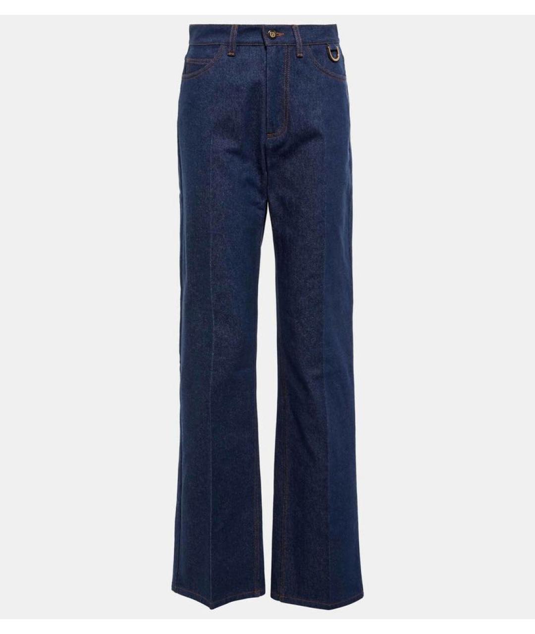 FENDI Синие хлопковые прямые джинсы, фото 5