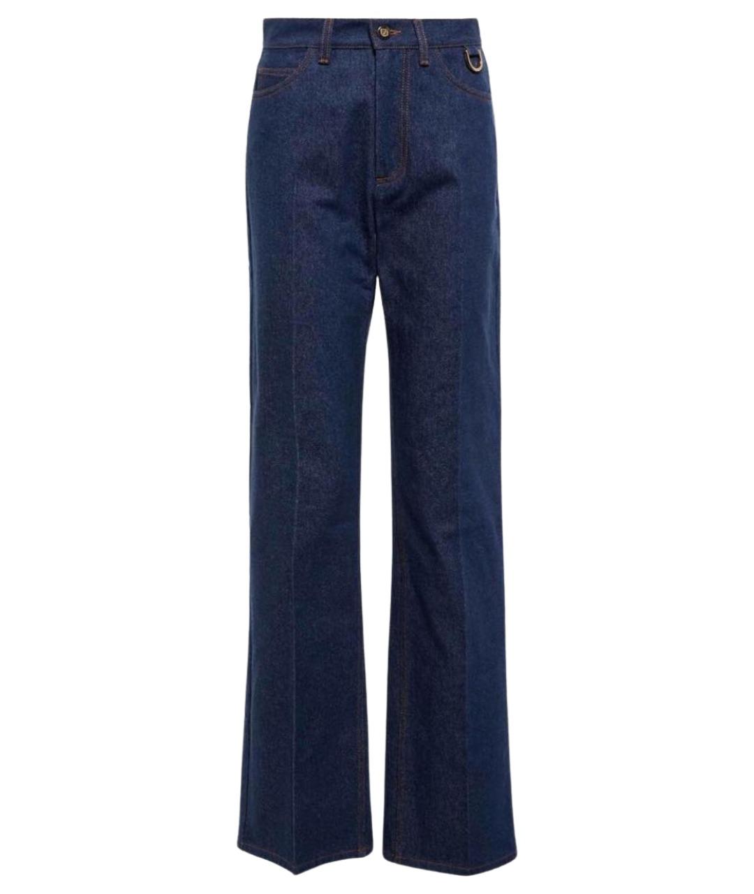 FENDI Синие хлопковые прямые джинсы, фото 1