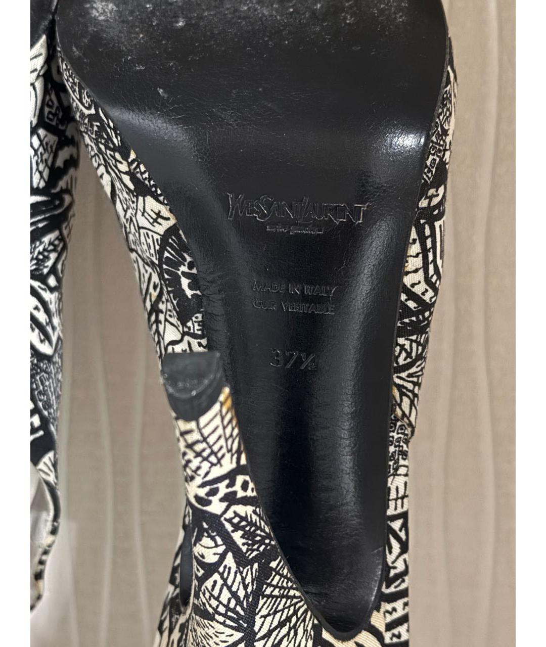 SAINT LAURENT Мульти текстильные туфли, фото 7