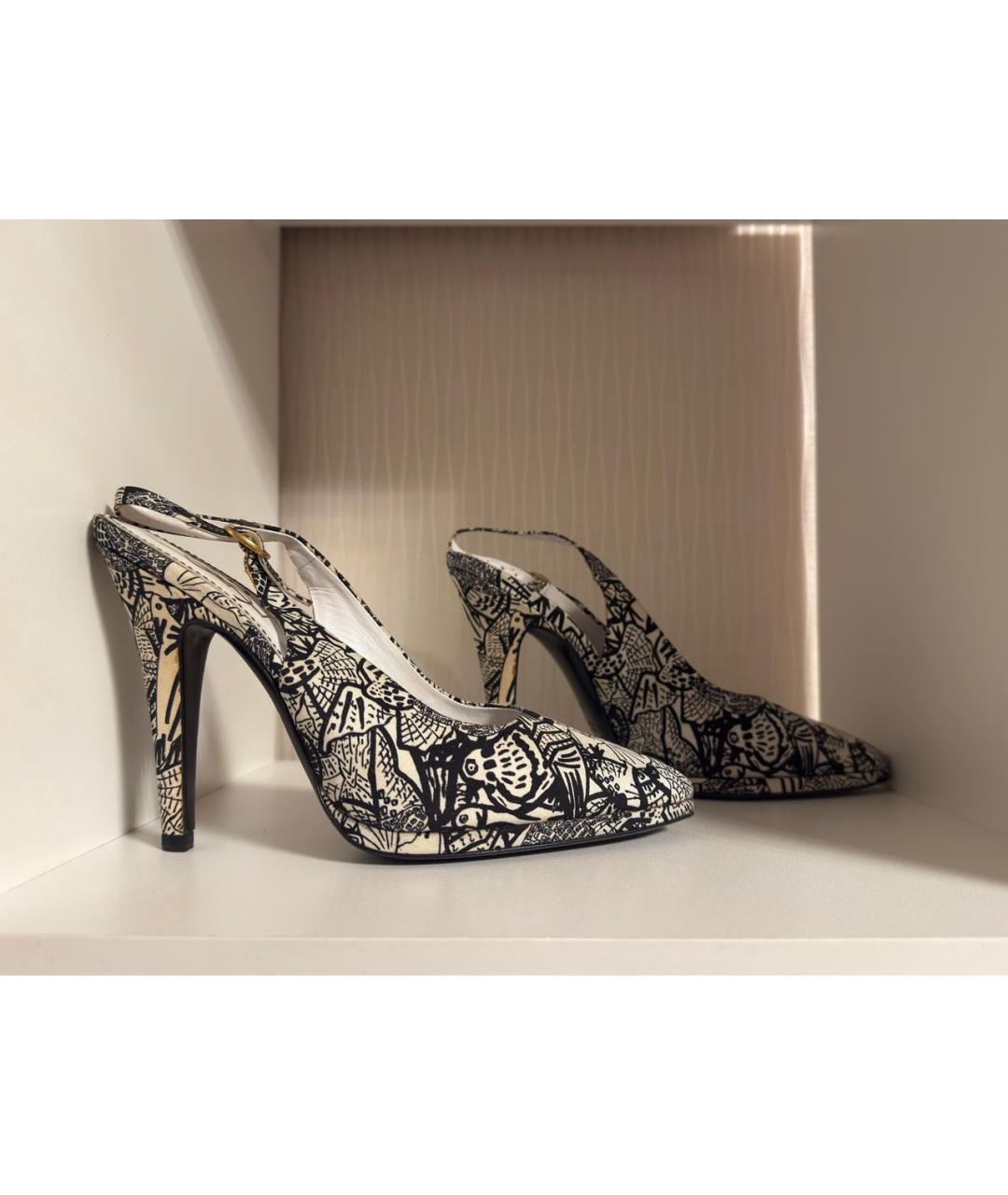 SAINT LAURENT Мульти текстильные туфли, фото 9