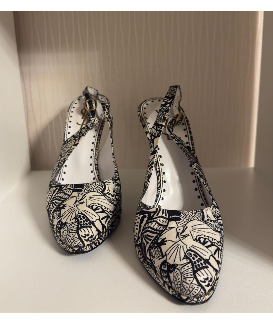 SAINT LAURENT Мульти текстильные туфли, фото 3