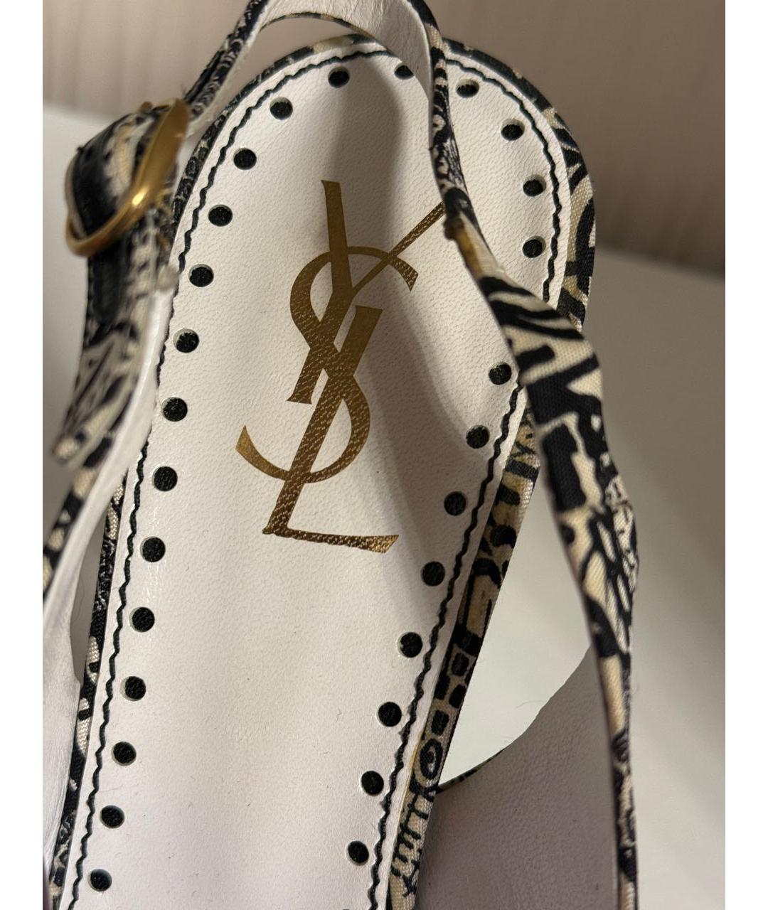 SAINT LAURENT Мульти текстильные туфли, фото 5