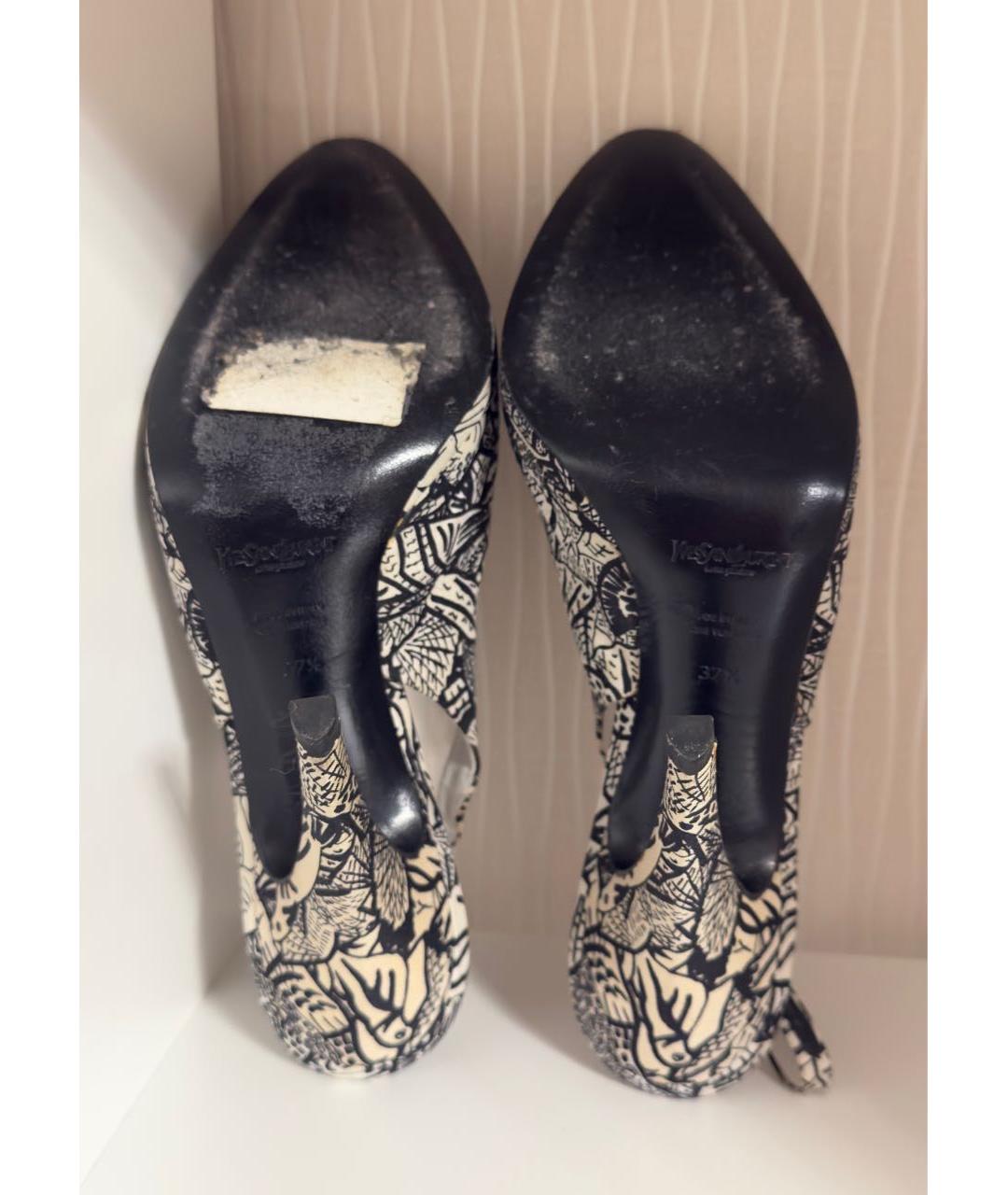 SAINT LAURENT Мульти текстильные туфли, фото 6