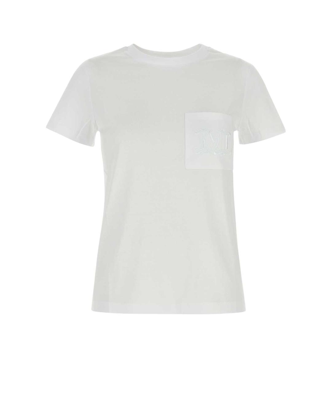 MAX MARA Белая хлопковая футболка, фото 1