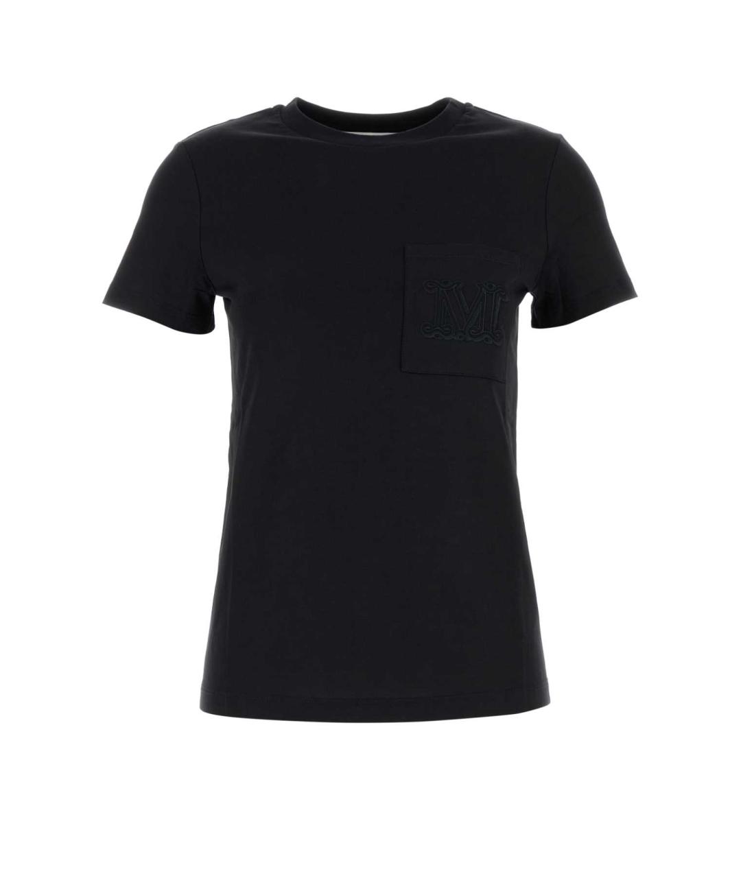 MAX MARA Черная хлопковая футболка, фото 1