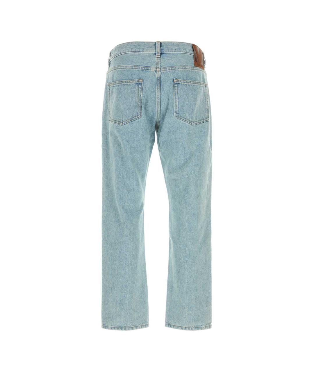 VALENTINO Голубые хлопковые прямые джинсы, фото 2