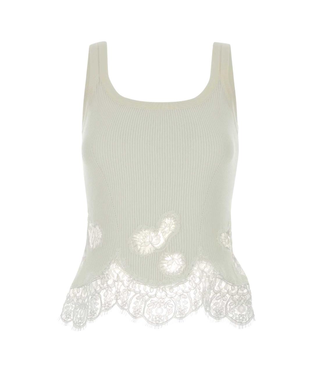 ERMANNO SCERVINO Белая хлопковая майка, фото 1