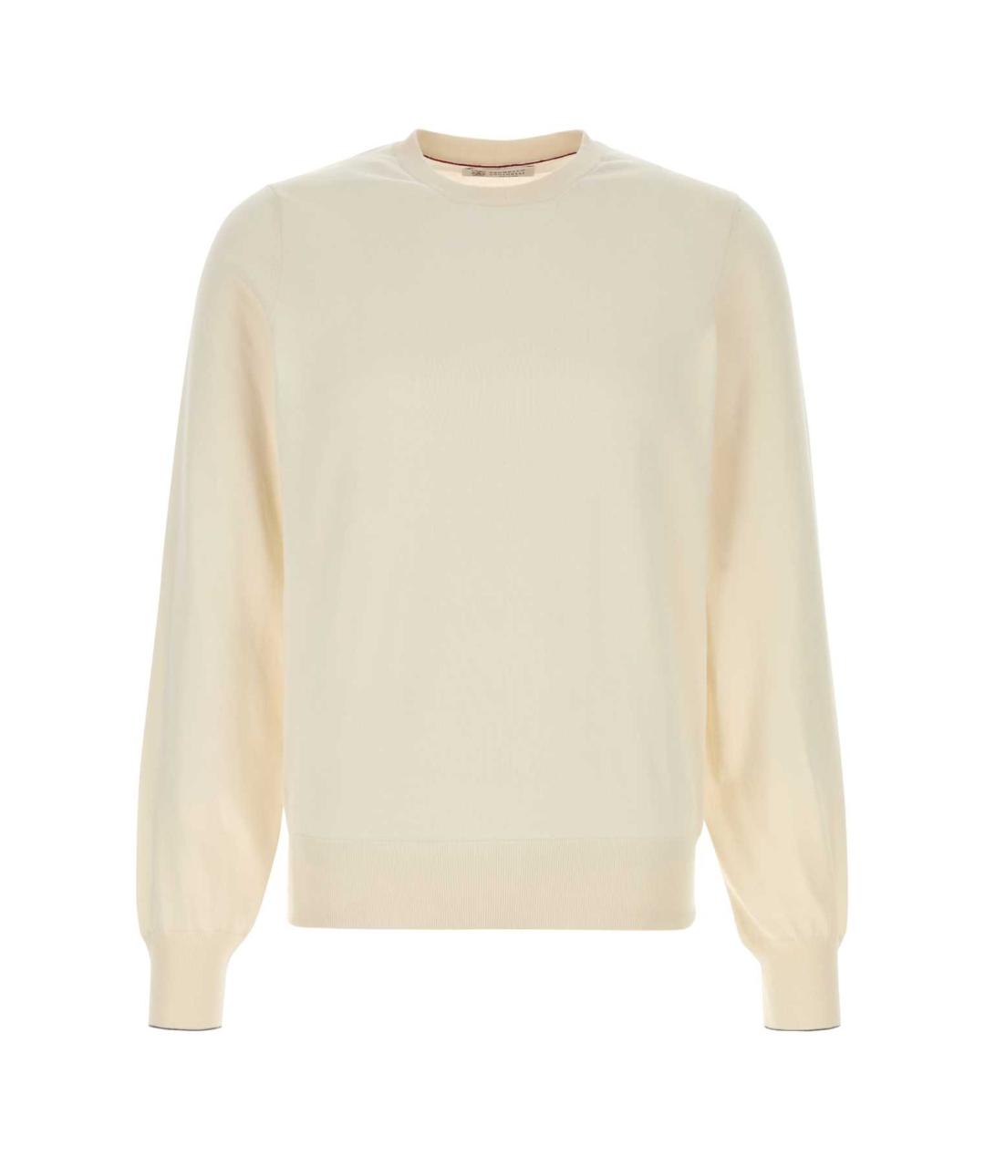 BRUNELLO CUCINELLI Бежевый хлопковый джемпер / свитер, фото 1