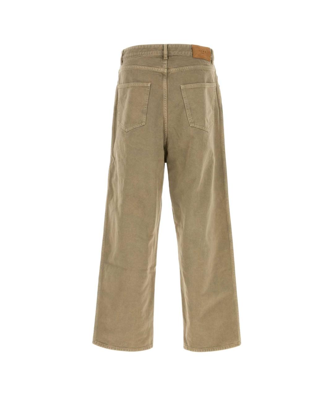 1989 STUDIO Зеленые хлопковые прямые джинсы, фото 2