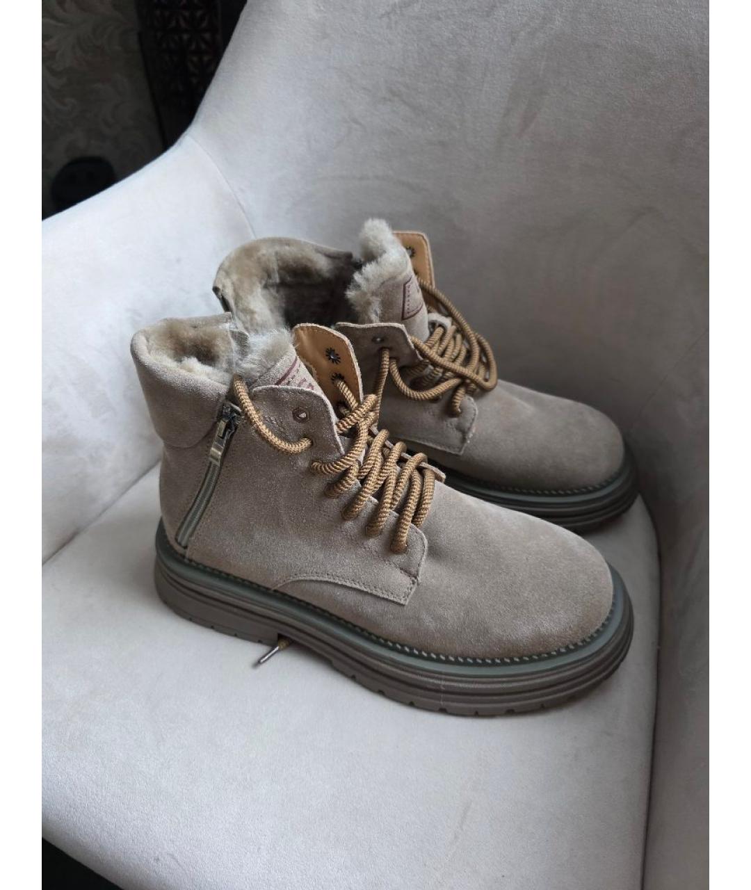 UGG AUSTRALIA Серые замшевые высокие ботинки, фото 2