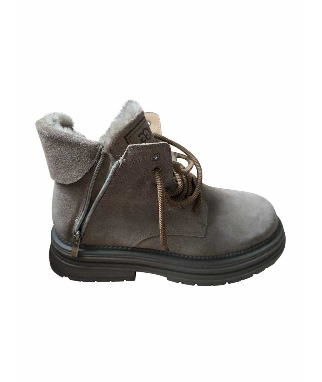 UGG AUSTRALIA Серые замшевые высокие ботинки, фото 1