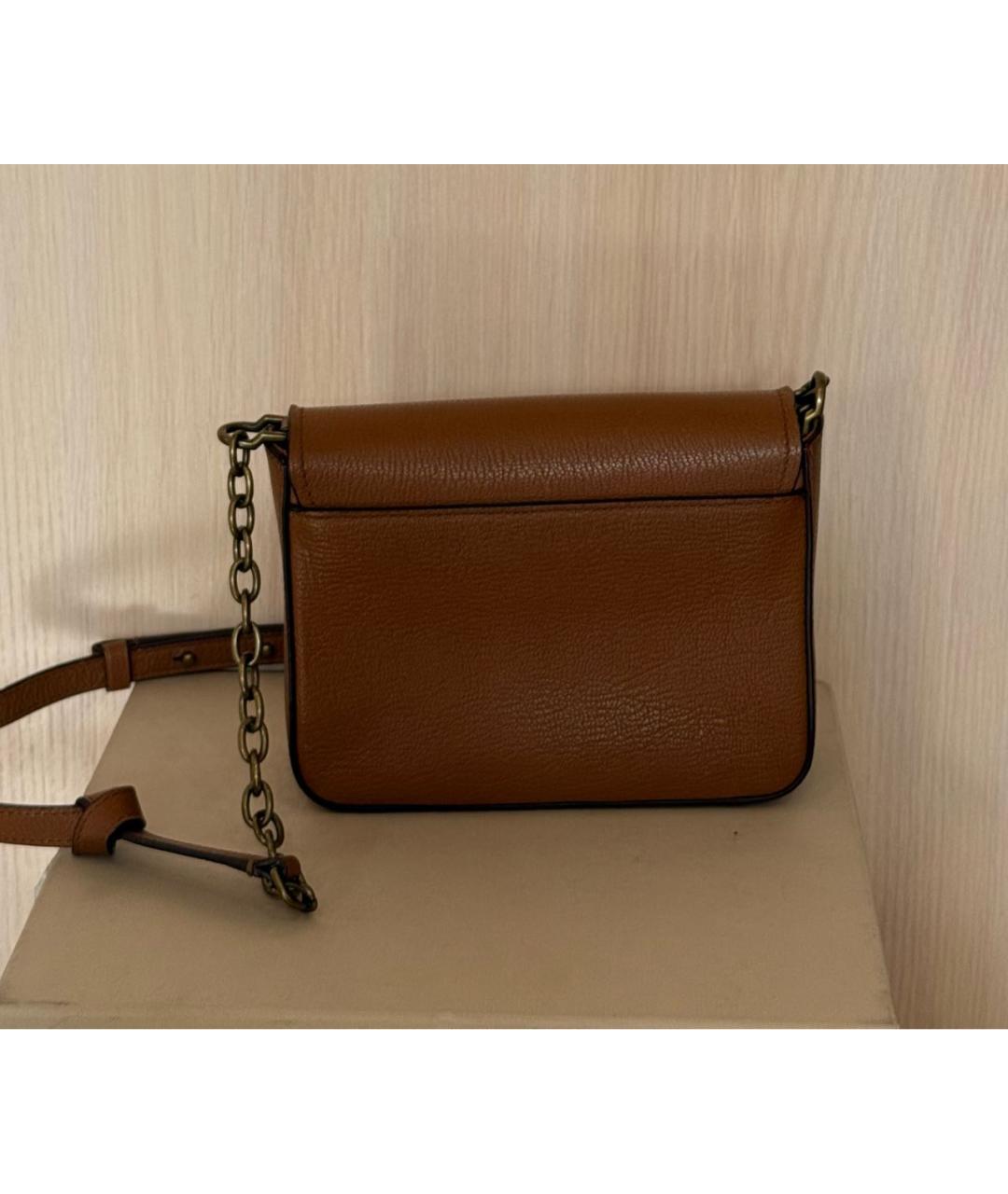 RALPH LAUREN COLLECTION Коричневая кожаная сумка через плечо, фото 3