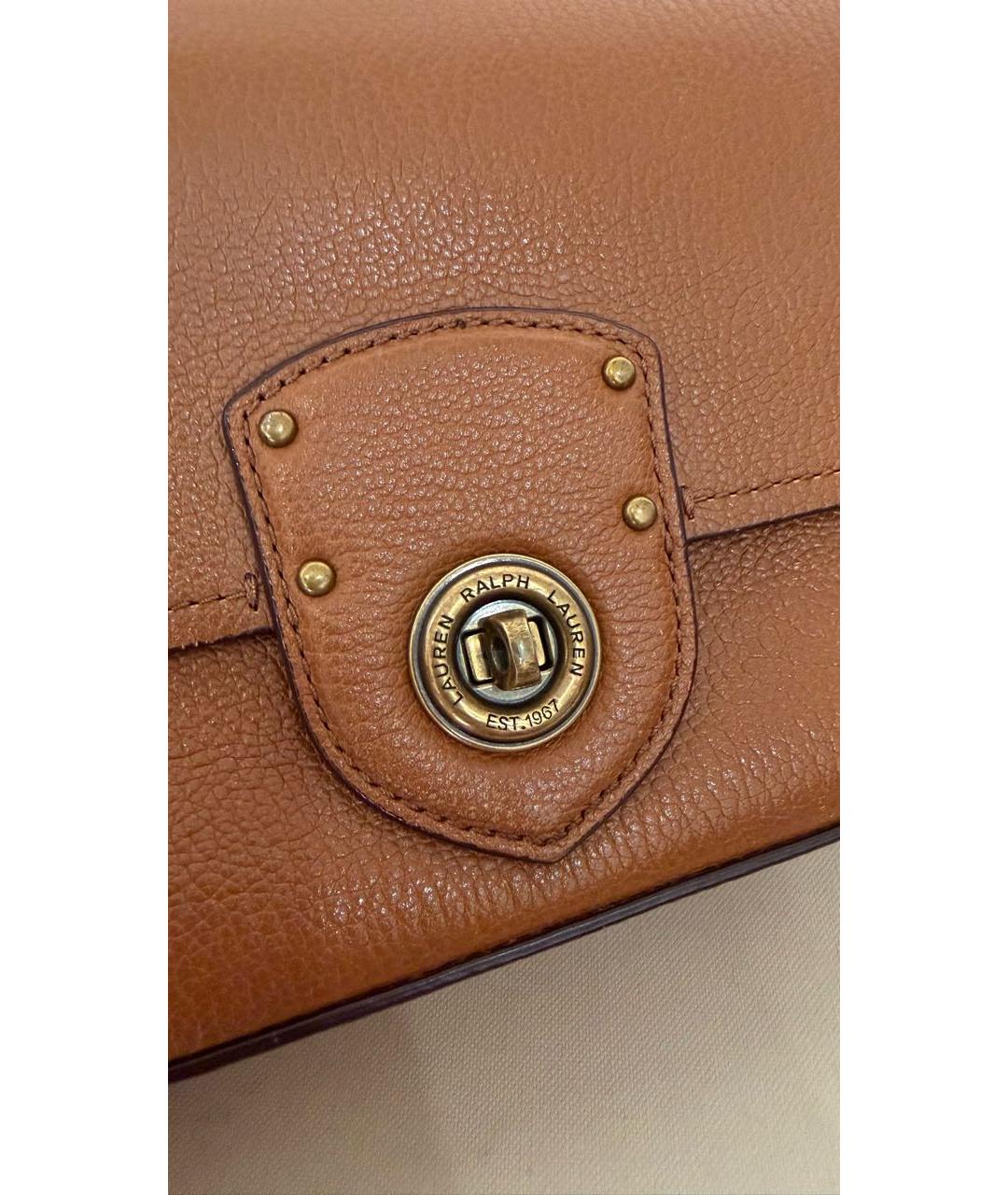 RALPH LAUREN COLLECTION Коричневая кожаная сумка через плечо, фото 5