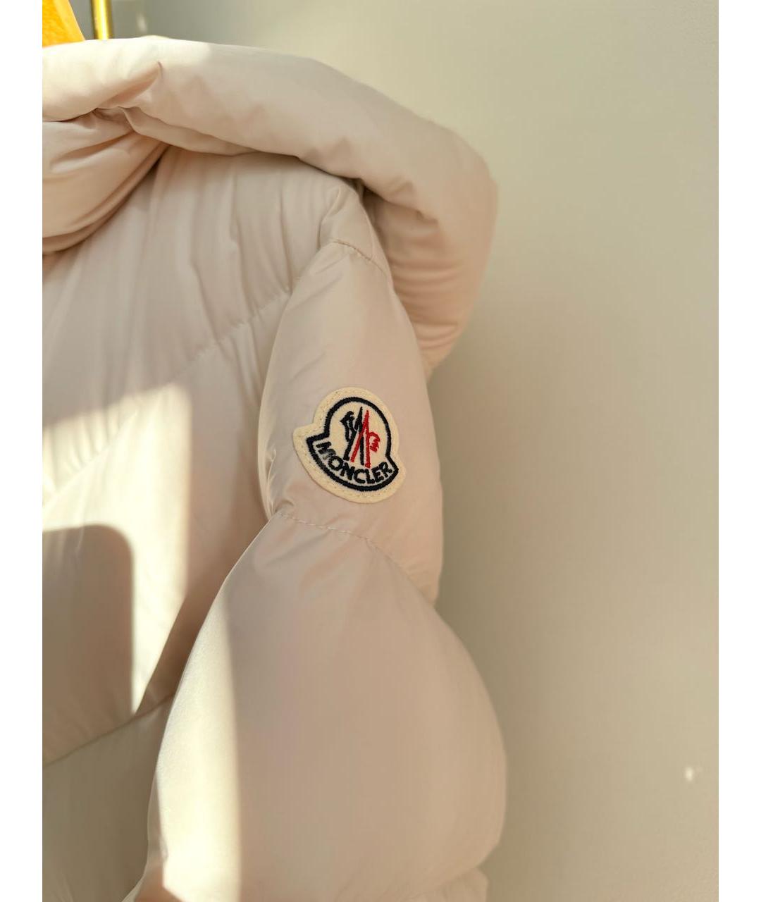 MONCLER Бежевый пуховик, фото 5