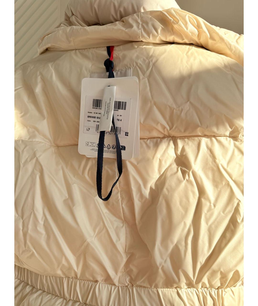 MONCLER Бежевый пуховик, фото 3