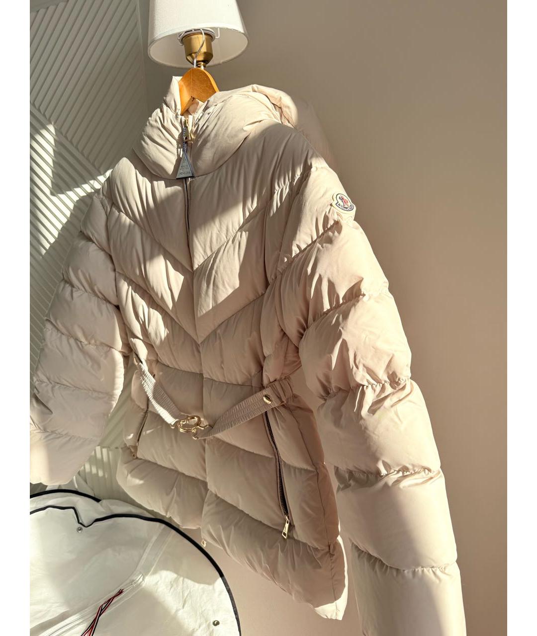 MONCLER Бежевый пуховик, фото 6
