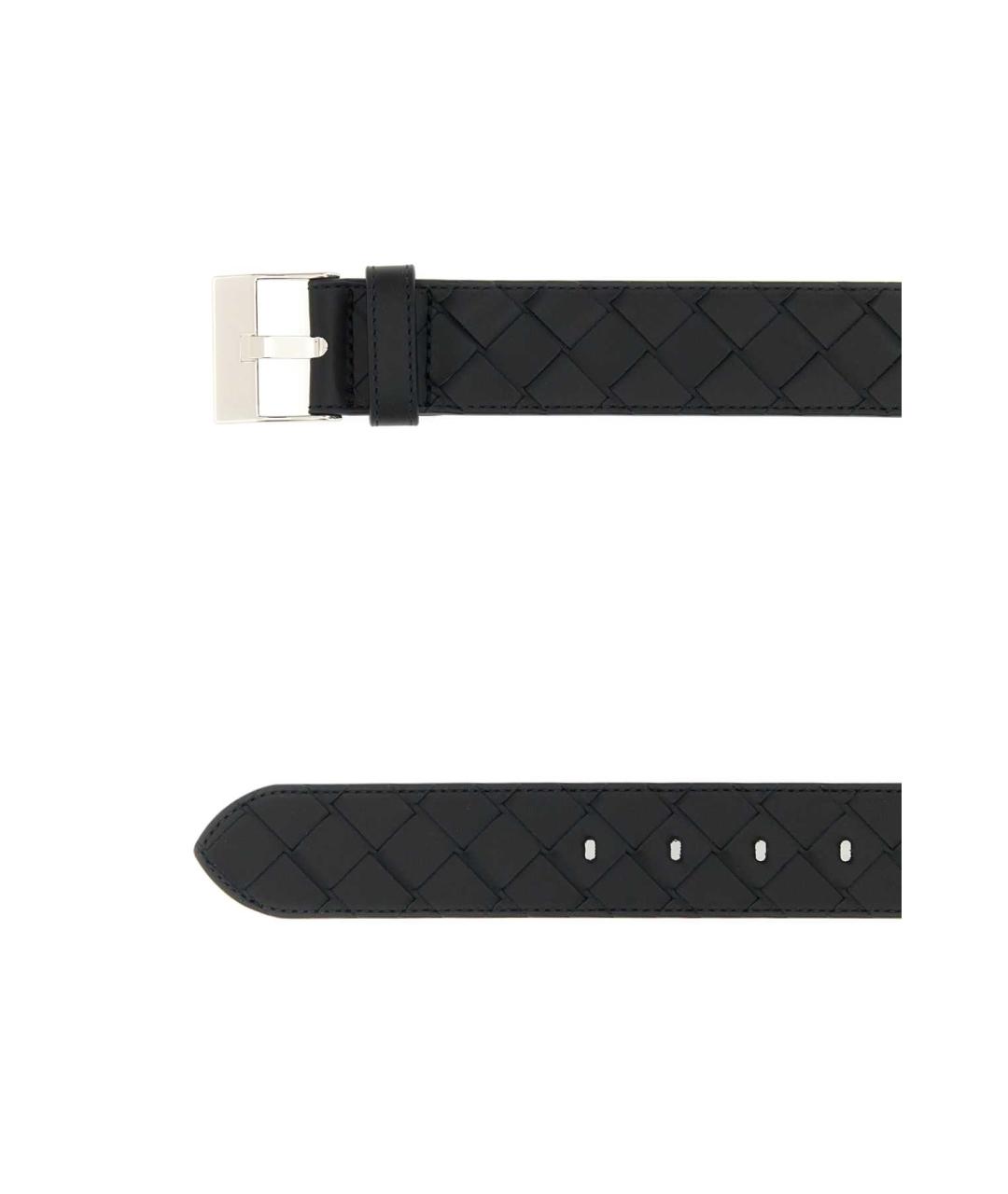 BOTTEGA VENETA Черный кожаный ремень, фото 2