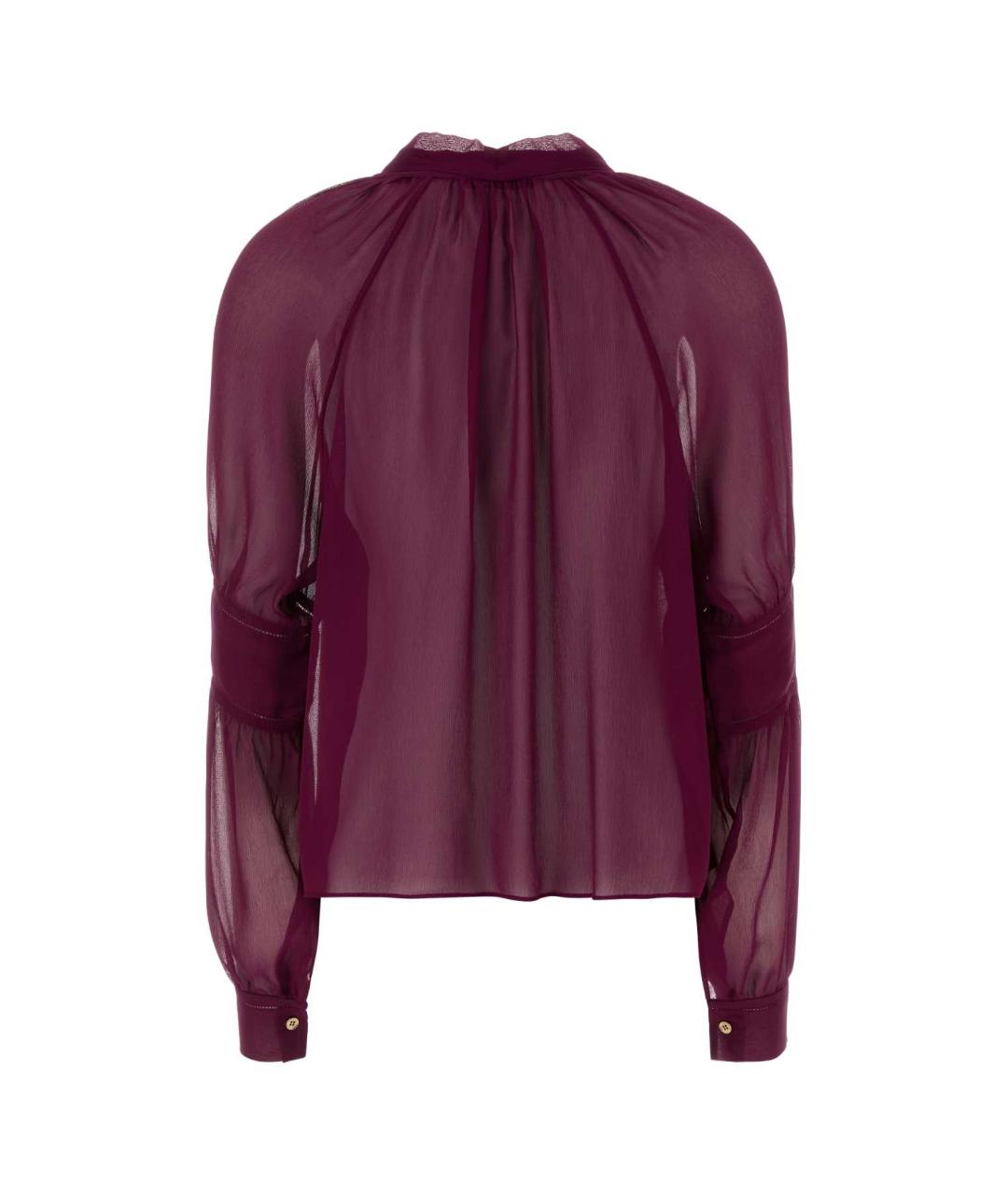 ALBERTA FERRETTI Фиолетовая шелковая блузы, фото 2