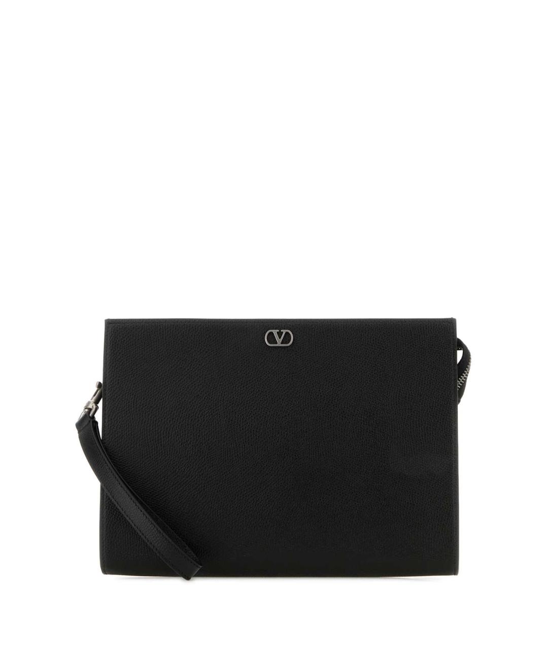 VALENTINO Черная кожаная папка для документов, фото 1