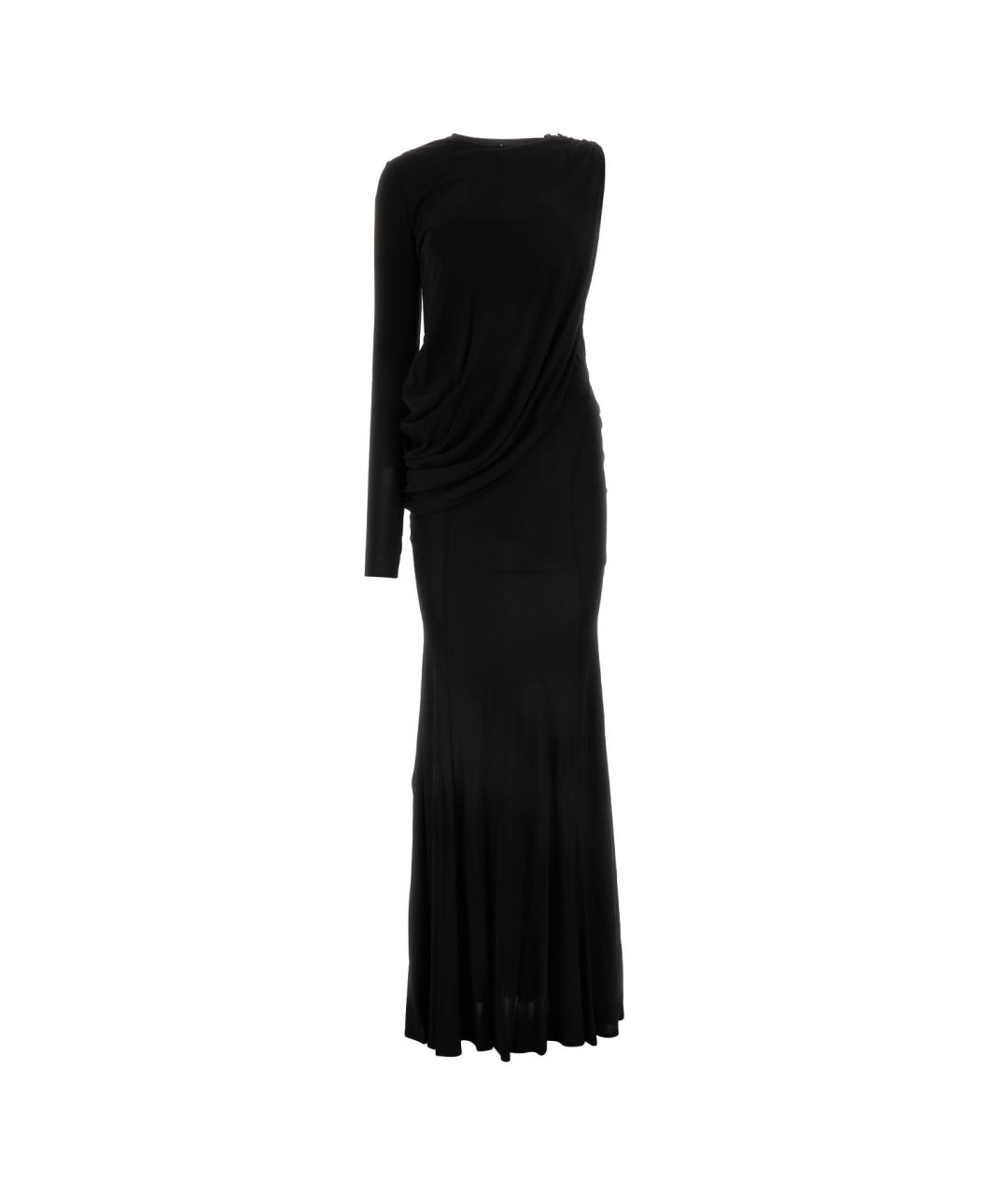 ANDREADAMO Черное вискозное вечернее платье, фото 1