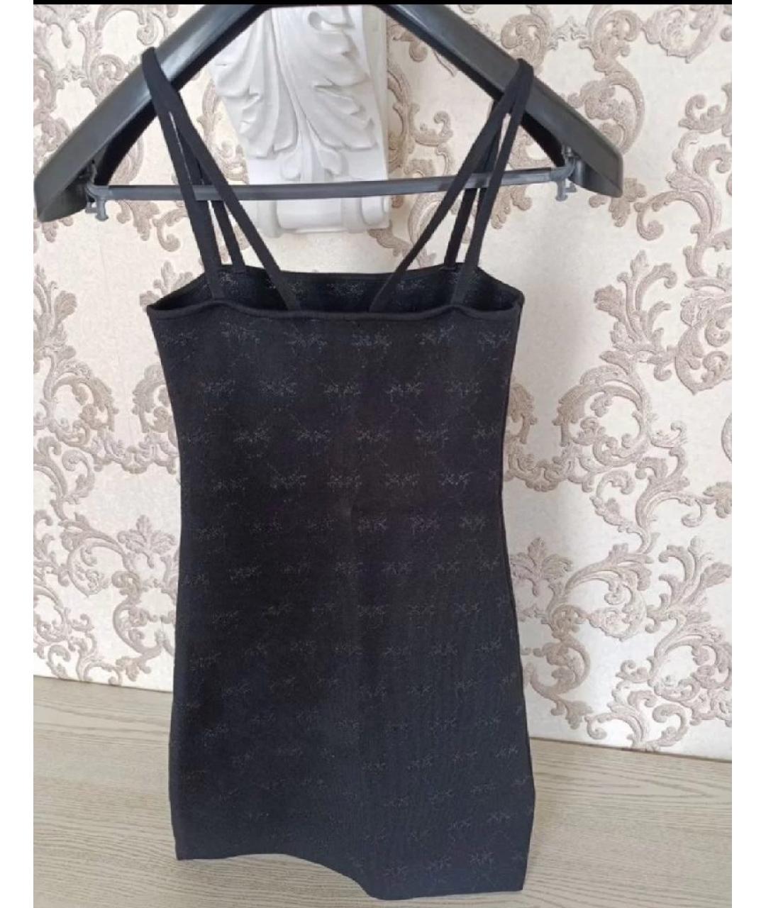 PINKO Черный вискозный сарафан, фото 2