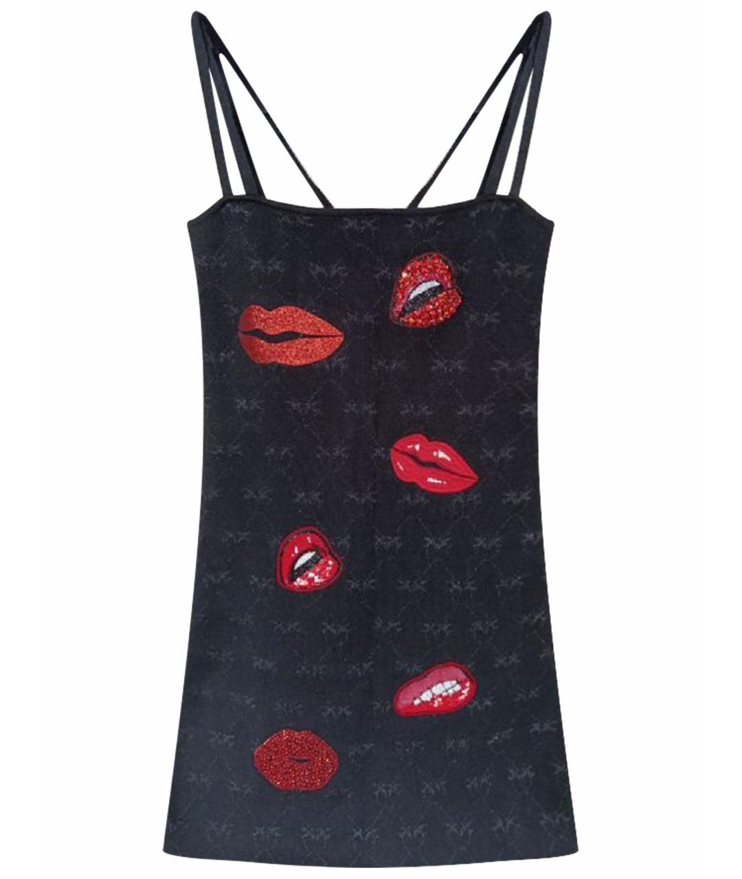 PINKO Черный вискозный сарафан, фото 1