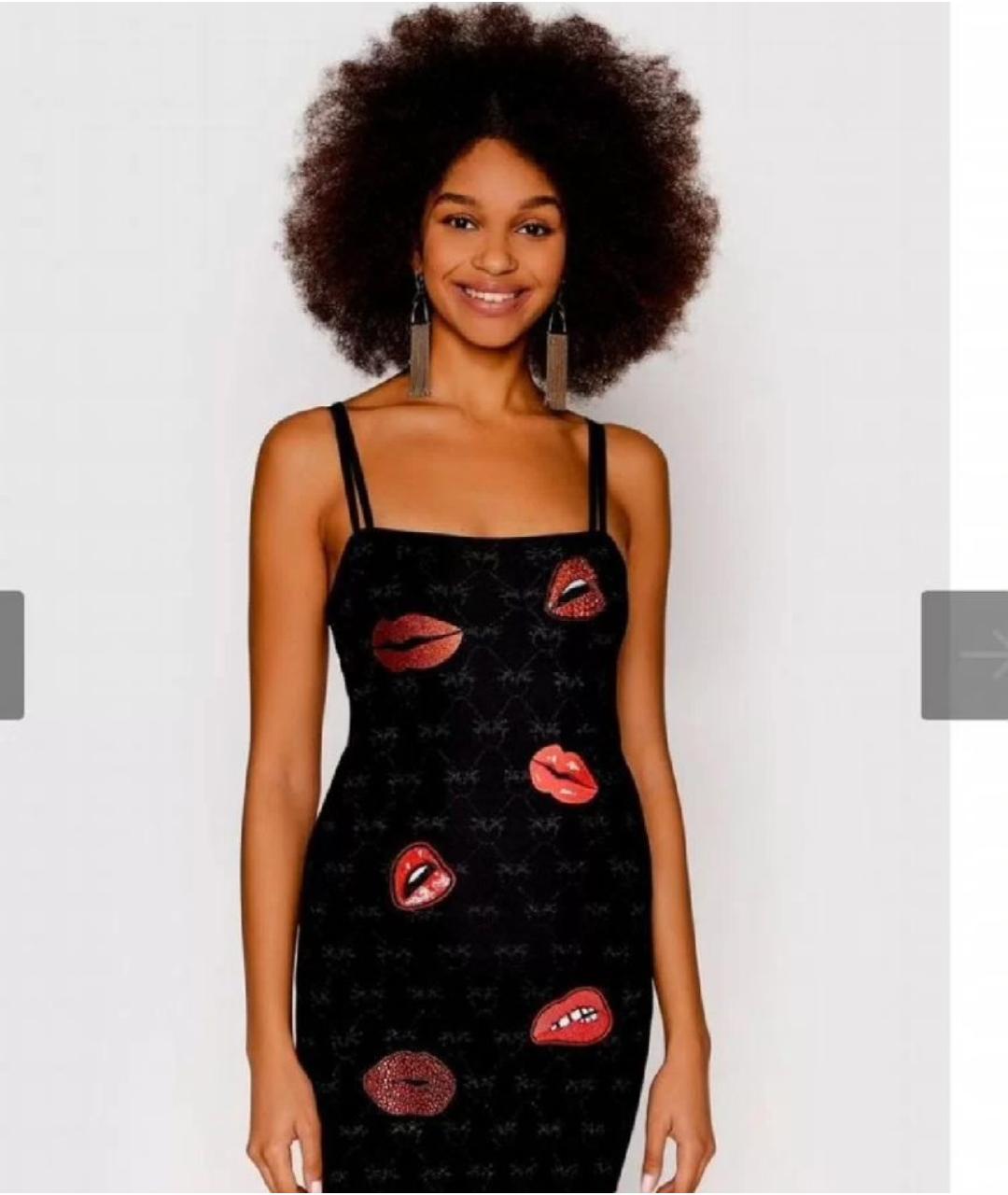 PINKO Черный вискозный сарафан, фото 4