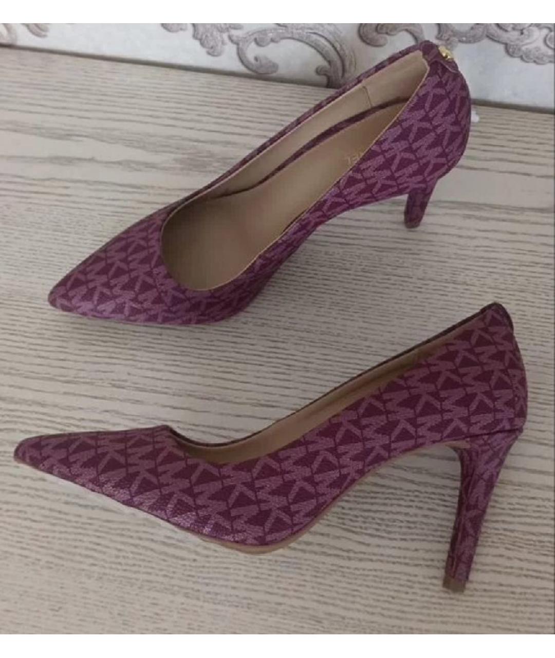 MICHAEL KORS Бордовые туфли из искусственной кожи, фото 4