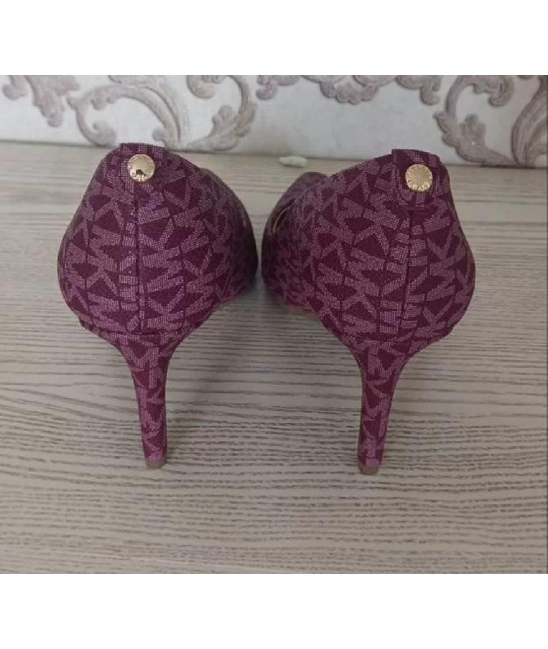 MICHAEL KORS Бордовые туфли из искусственной кожи, фото 3