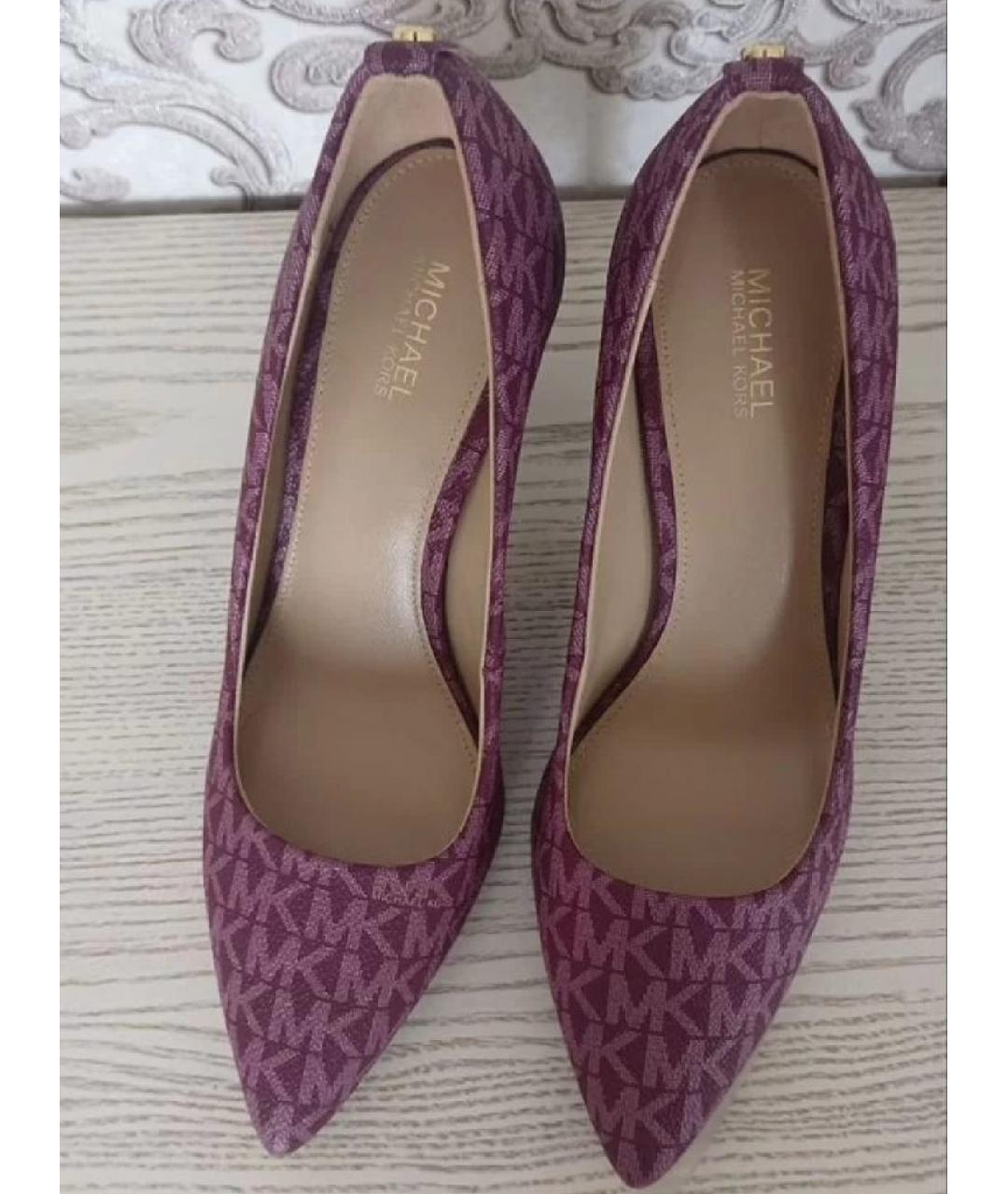 MICHAEL KORS Бордовые туфли из искусственной кожи, фото 2