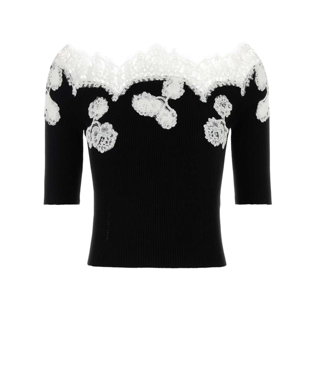 ERMANNO SCERVINO Черный хлопковый джемпер / свитер, фото 1