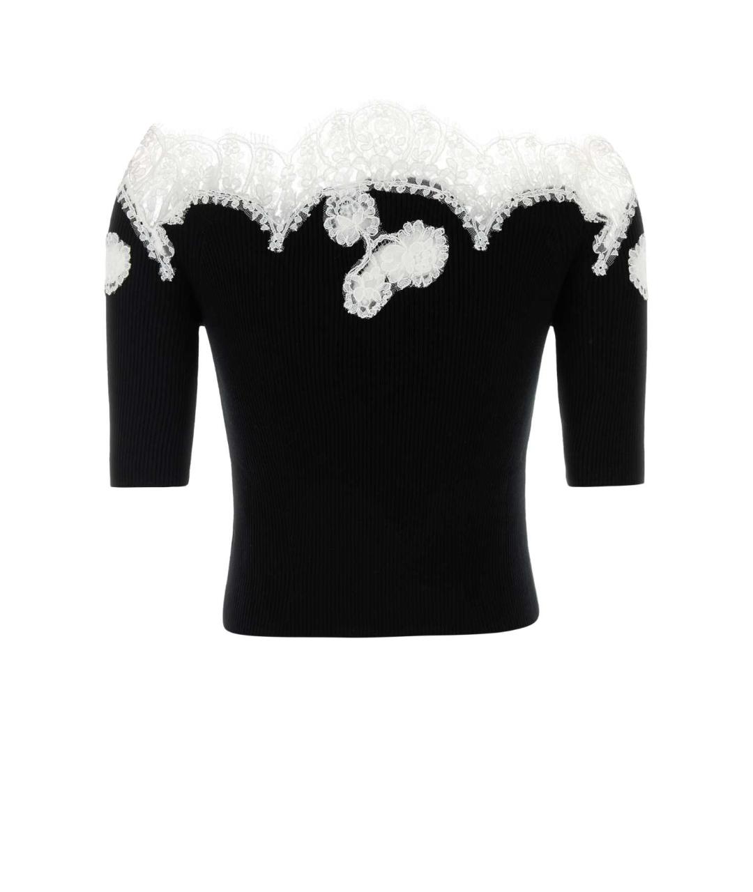 ERMANNO SCERVINO Черный хлопковый джемпер / свитер, фото 2
