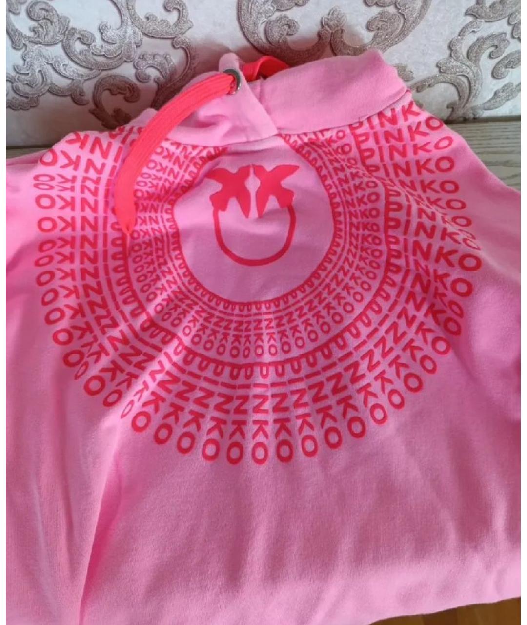 PINKO Розовое хлопковое повседневное платье, фото 5