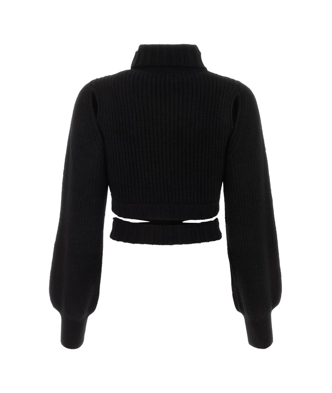 ANDREADAMO Черный шерстяной джемпер / свитер, фото 2