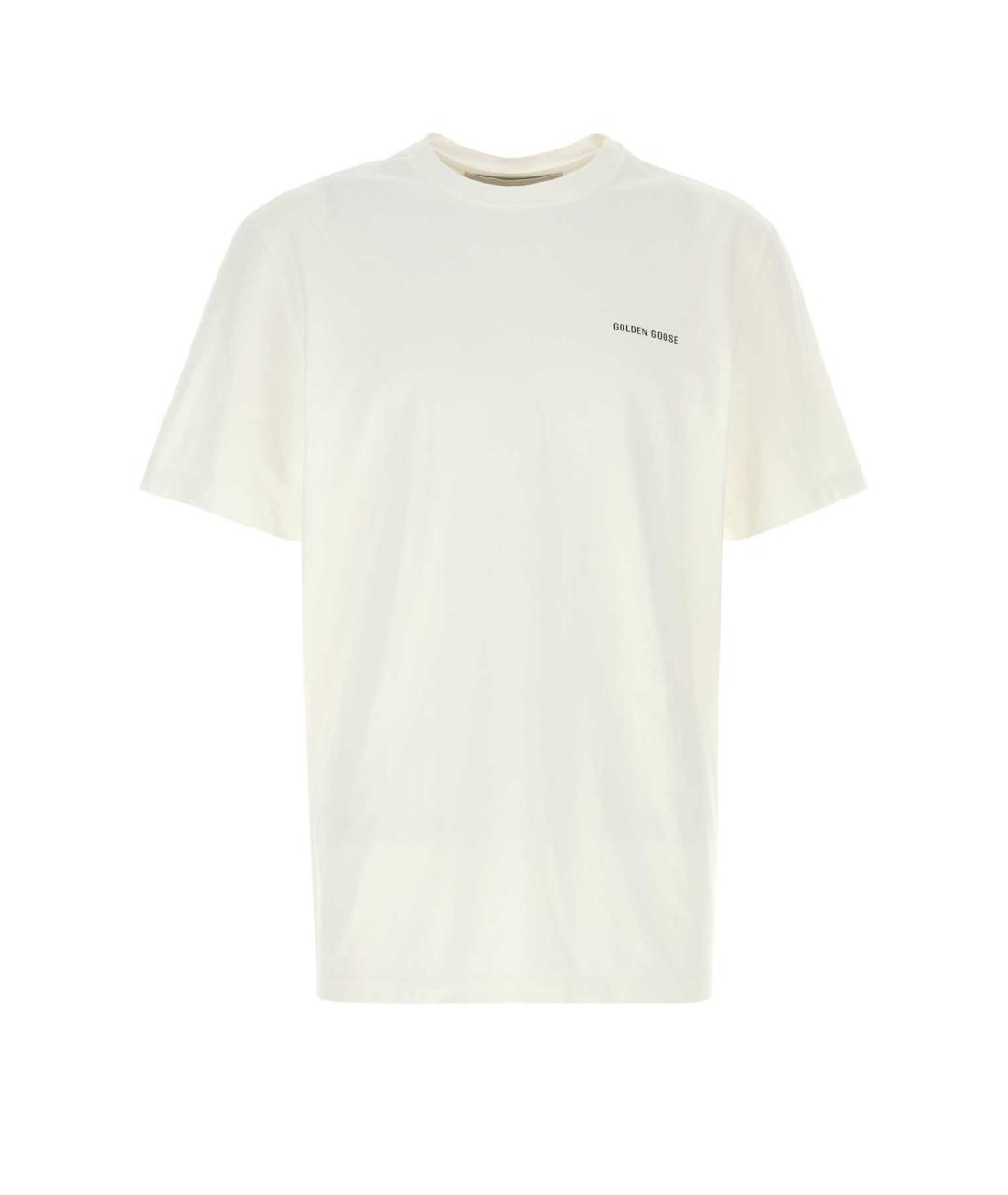 GOLDEN GOOSE DELUXE BRAND Белая хлопковая футболка, фото 1