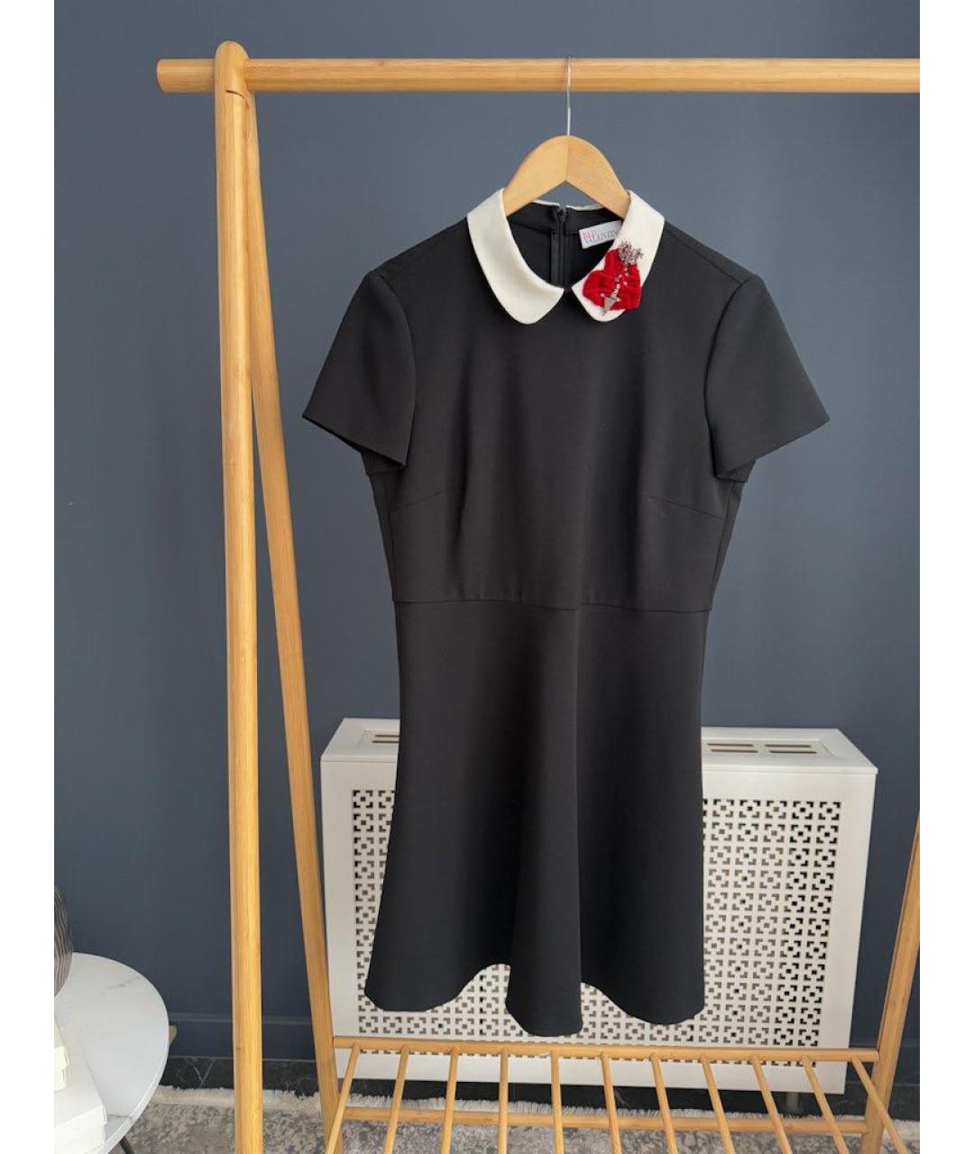 RED VALENTINO Черное коктейльное платье, фото 5