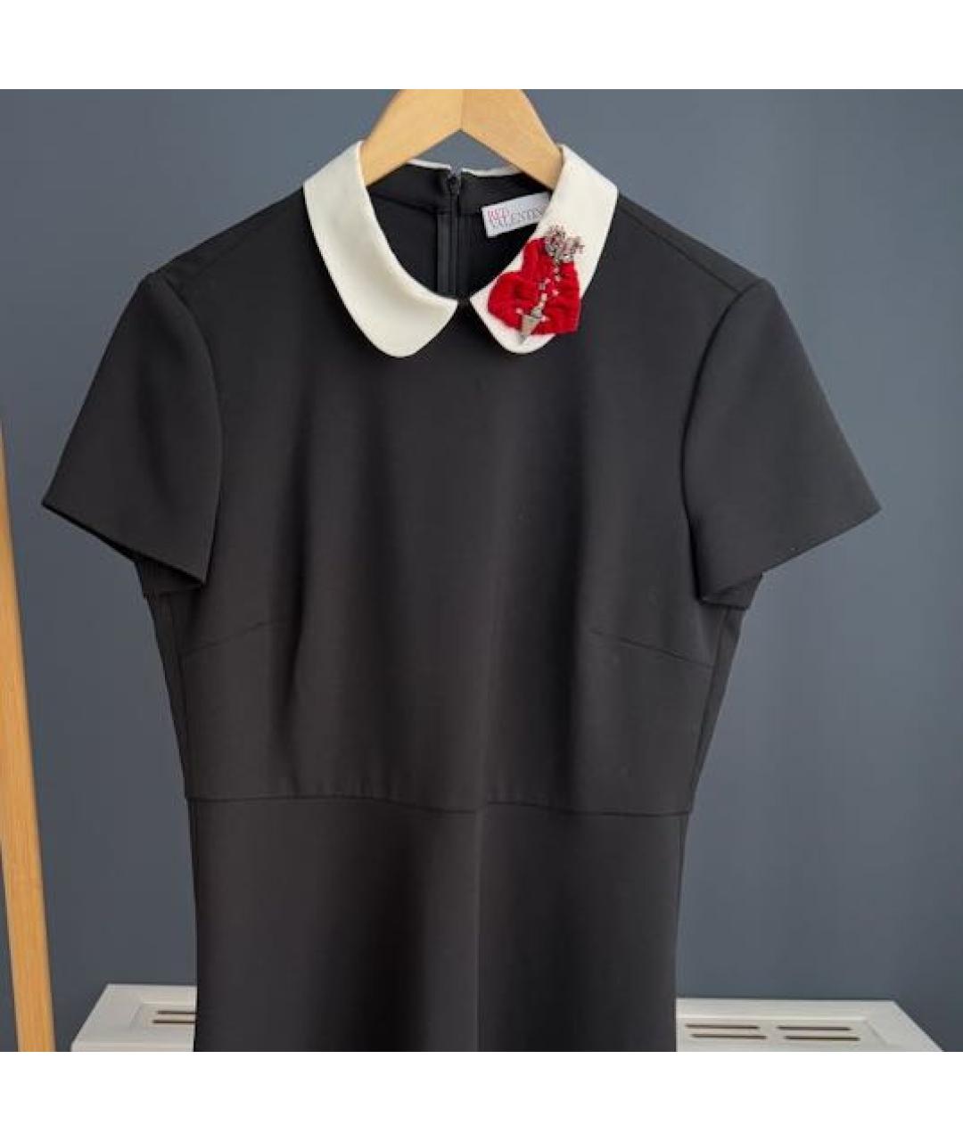 RED VALENTINO Черное коктейльное платье, фото 3