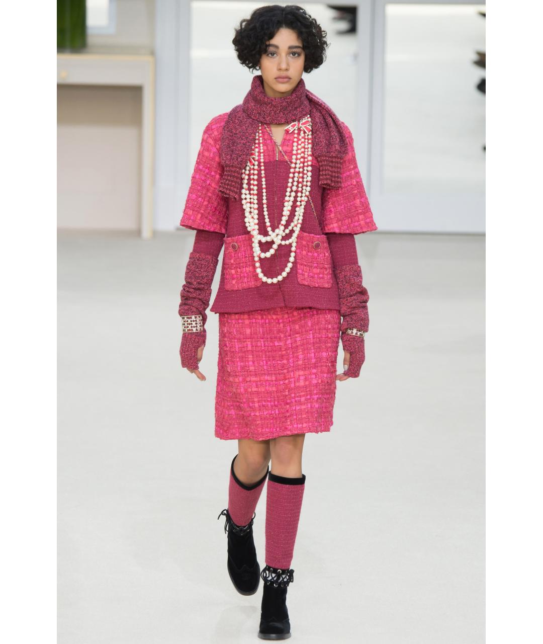 CHANEL Розовый твидовый жакет/пиджак, фото 2