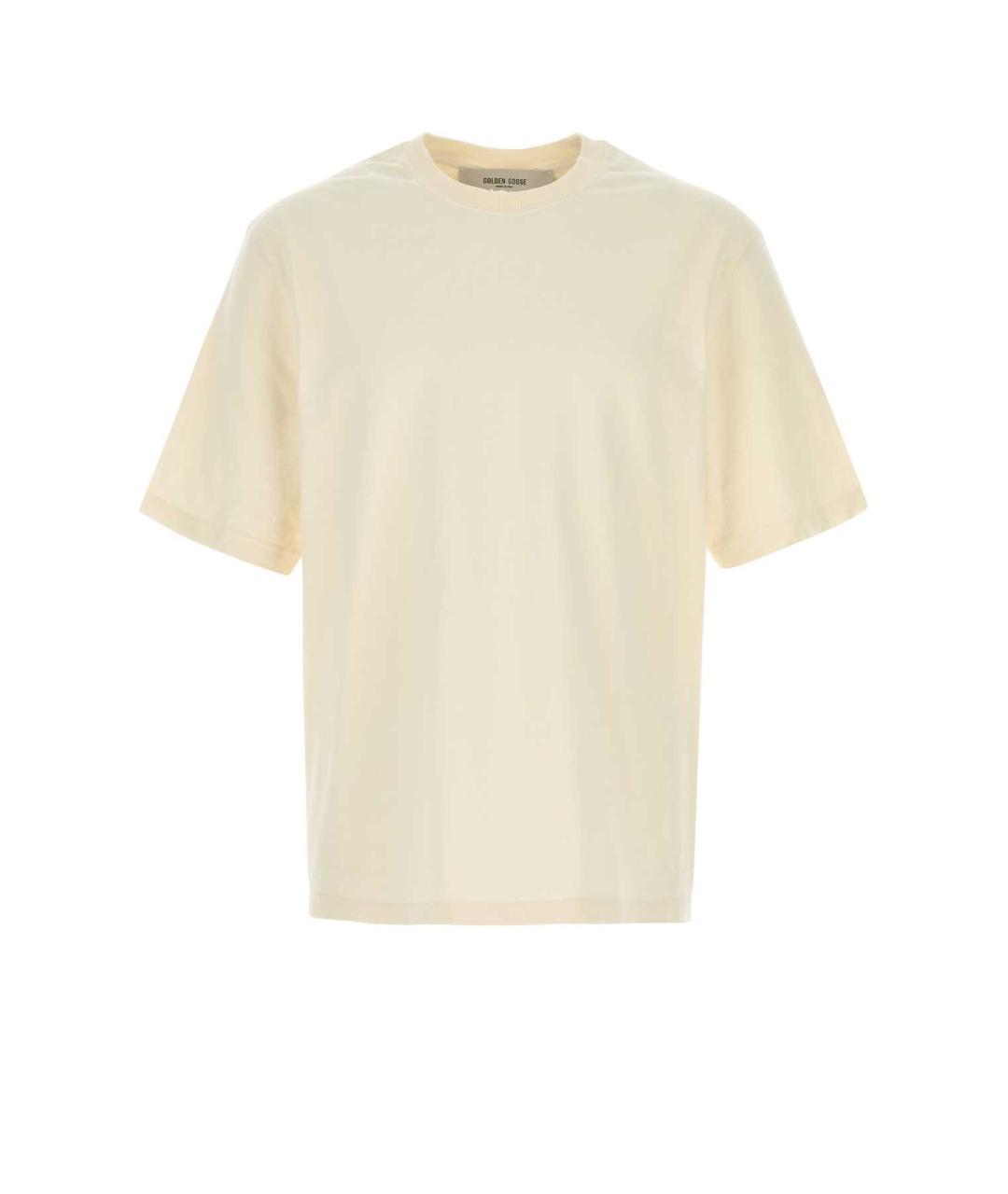 GOLDEN GOOSE DELUXE BRAND Бежевая хлопковая футболка, фото 1