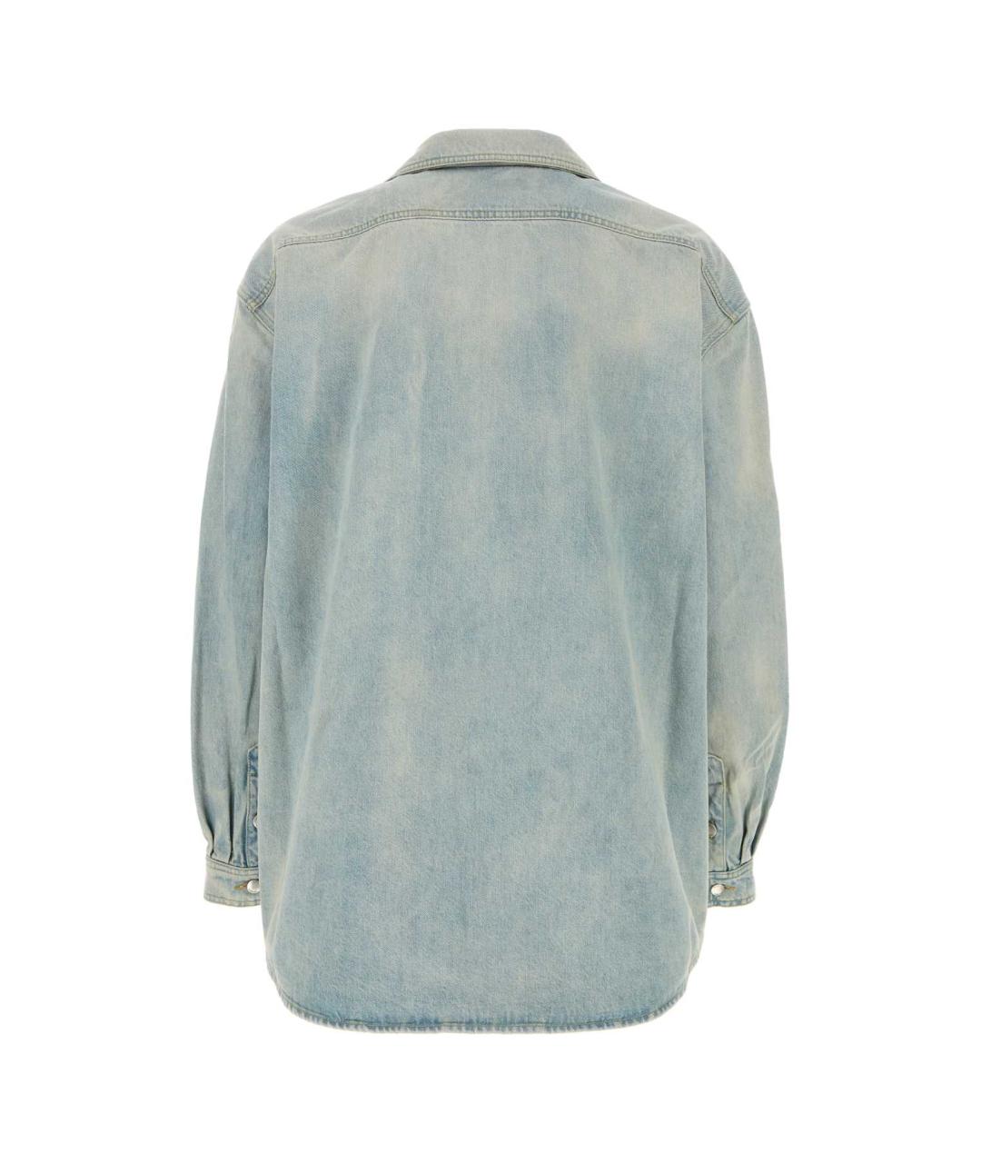 1989 STUDIO Голубая хлопковая кэжуал рубашка, фото 2