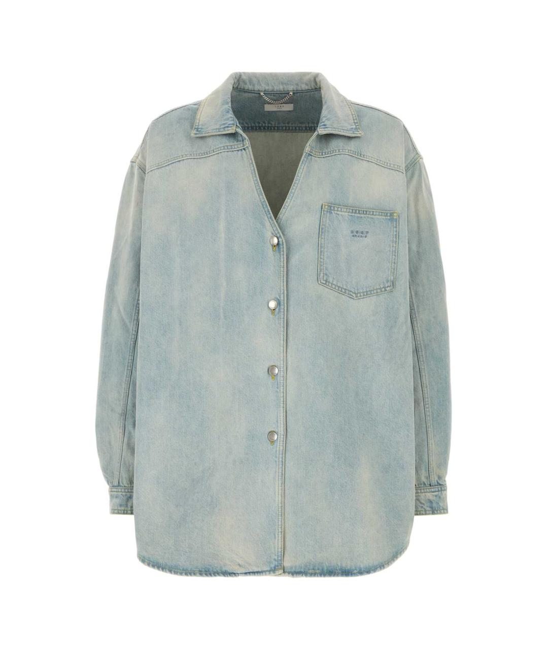 1989 STUDIO Голубая хлопковая кэжуал рубашка, фото 1