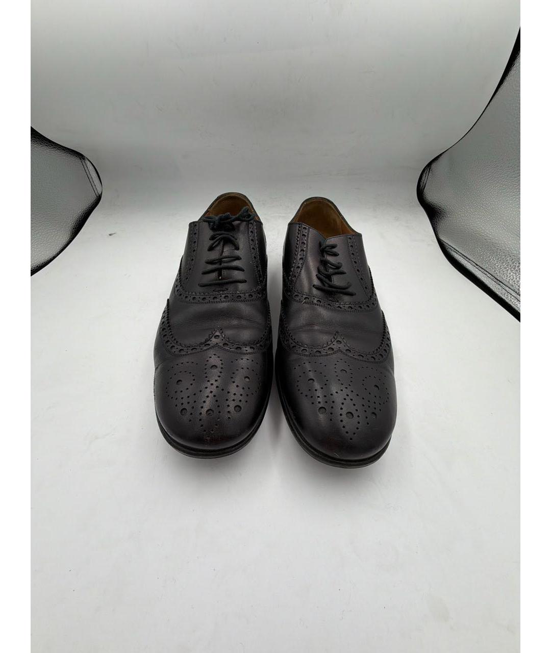 GUCCI Черные кожаные туфли, фото 2